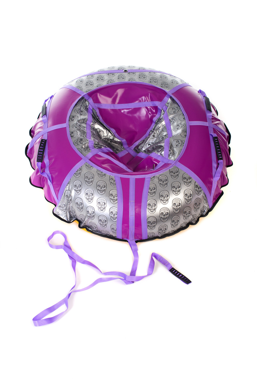 Надувні санки-ватрушка Kospa 120 см Посилений Черепа фіолетовий