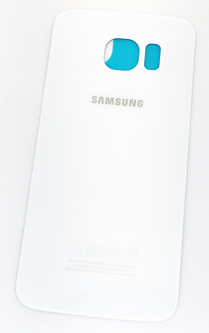 Задня кришка для Samsung G925F Galaxy S6 Edge, біла, White Pearl, фото 1
