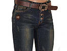 Стильні жіночі джинси з поцарапками "Белінда" - розмір 25, 26, фото 2