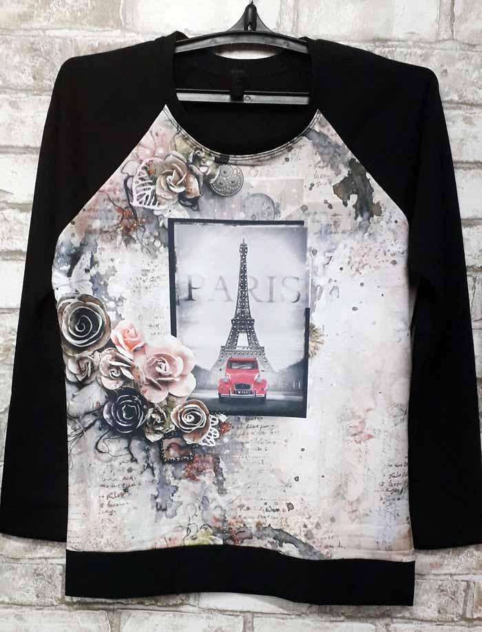 Стильний молодіжний жіночий світшот трикотажний "Paris"
