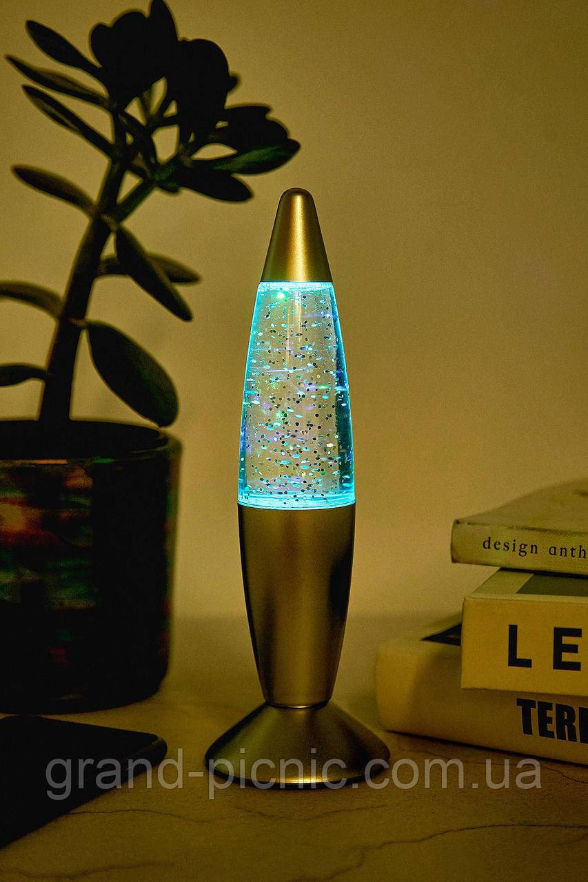 Нічник лампа "Glitter lamp" 19см.