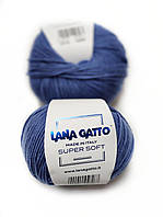 Lana Gatto Super Soft пряжа меринос цвет синий