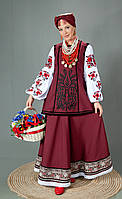 Стилизованный украинский женский костюм в центрального региона Украины № 225 (44 - 60 р.)