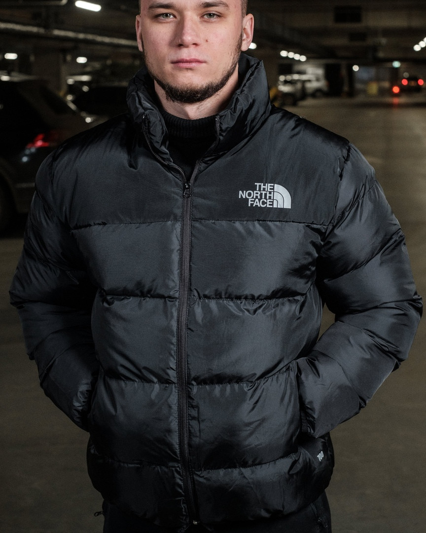 Чоловіча зимова куртка The North Face 700 утеплена чорна куртка зе норт ...