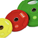 Млинці (диски) поліуретанові Zelart TA-5336-50-2,5 50мм 2,5 кг червоний, фото 3