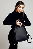 Модний жіночий рюкзак міні з штучної шкіри, чорний, фото 4