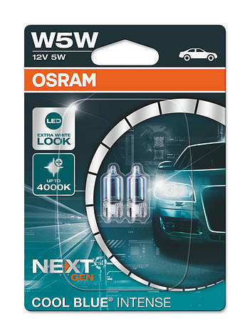 Автолампи W5W 12 V W2,1X9,5D (2825CBN-02B) Osram Cool Blue Intense Next Gen, фото 2