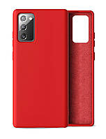 Силіконовий чохол із мікрофіброю для Samsung Galaxy Note 20 червоний тонкий матовий