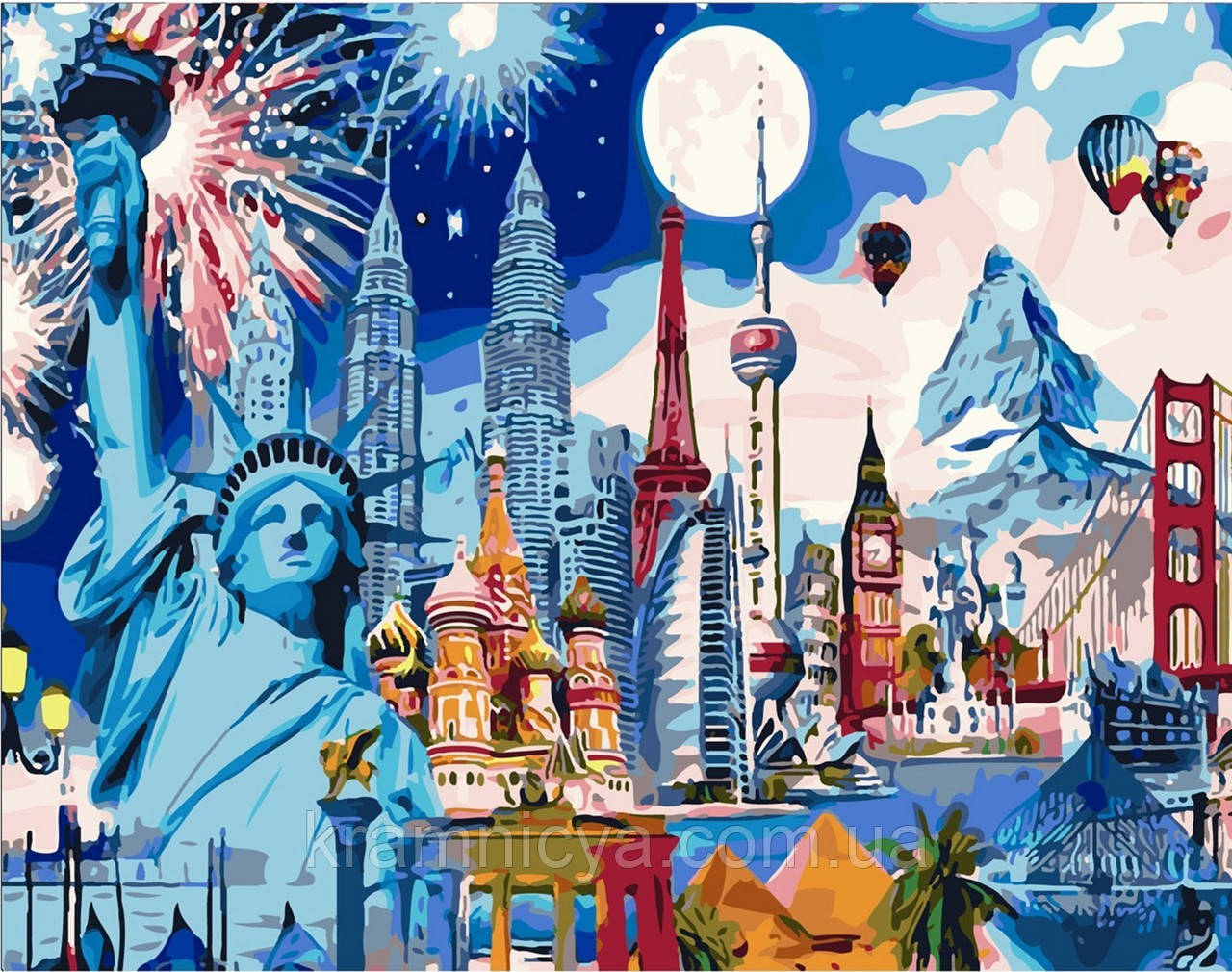 Картина за номерами The whole world, 40х50 Strateg (SY6183)
