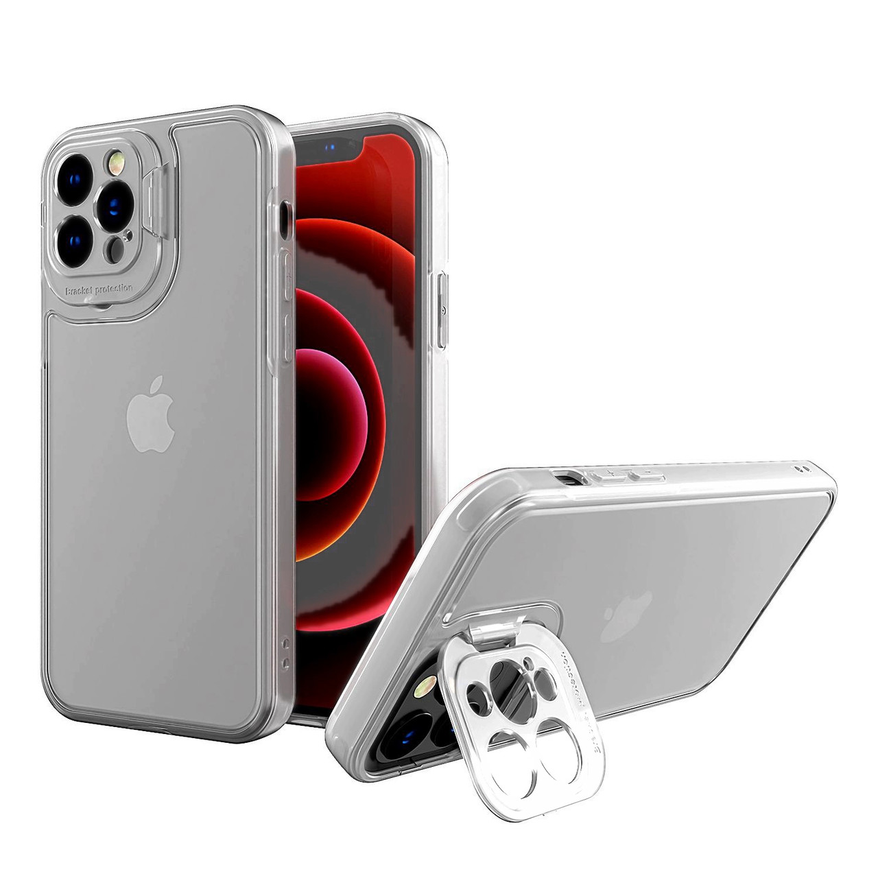 Протиударний чохол для iPhone 12 білий матовий бампер-захист камери