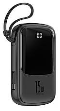 УМБ Power Bank (зовнішній акумулятор) Baseus Qpow 10000 мАг Чорний (PPQD-A01), фото 3