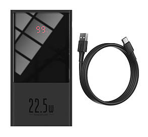 УМБ Power Bank (зовнішній акумулятор) Baseus Super Mini PD 3.0+QC 3.0 10000 мАг Чорний (PPMN-A01), фото 1
