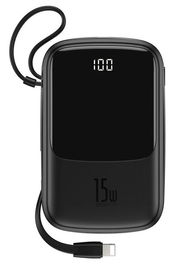 УМБ Power Bank (зовнішній акумулятор) Baseus Qpow 10000 мАг Чорний (PPQD-B01)