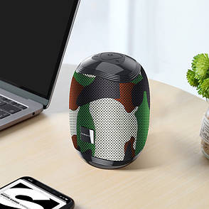 Портативна колонка безпровідна Borofone BR6 Miraculous Sports Speaker 5 Вт IPX5 Камуфляж зелений, фото 3