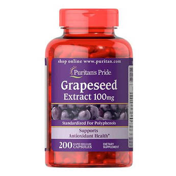Puritan's Pride Grapeseed Extract 100 mg 200 капсул