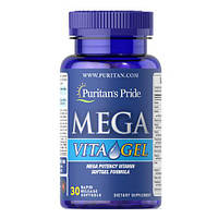 Витаминно-минеральная формула, Puritan's Pride Mega Vita Gel 30 гелевых капсул