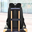 Чоловічий міський рюкзак (для ноутбука) — Чорний, фото 4