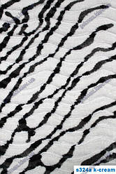 Ворсистий килим Пуффи shaggy, "Гілки", рельєфний, білий з чорним