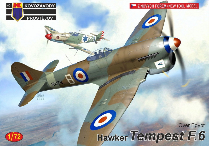 Пластикова модель 1/72 Kovozavody Prostejov 0225 британський винищувач Hawker Tempest F.6 "Over Egypt"