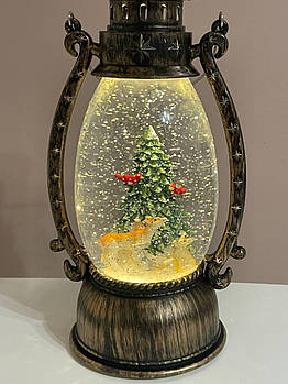 Новорічний музичний ліхтар з оленями