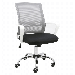 Крісло поворотне Signal Q-844 Чорний/Білий (OBRQ844CB)офісне крісло з підлокітниками, крісло на коліщатках