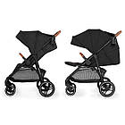 Прогулянкова коляска KiderKraft GRANDE LX Black, для дітей до 15 кг, з 4 гумовими колесами та водонепроникним капюшоном, фото 2