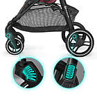 Прогулянкова коляска KiderKraft GRANDE LX Black, для дітей до 15 кг, з 4 гумовими колесами та водонепроникним капюшоном, фото 7