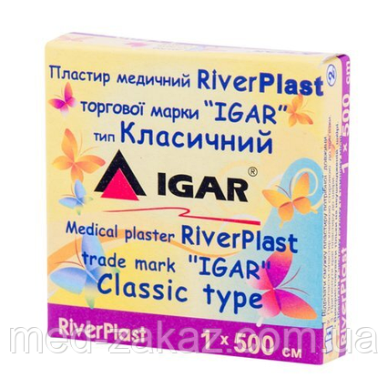 Пластир 1х500см медичний класичний на тканинній основі RiverPlast