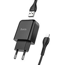 Опт Зарядний пристрій комплект - провід і вилка Hoco N2 Micro 1USB 2.1 A micro-USB black, фото 2