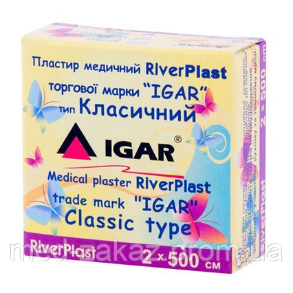 Пластир 2х500см медичний класичний на тканинній основі RiverPlast
