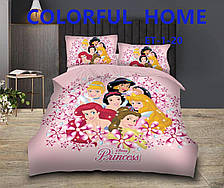 Дитяче полуторна постільна білизна Принцеси ( постіль Фланель бавовна )