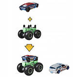 Hot Wheels Monster Trucks Набір з 2 машинок Хот Вілс Творець монстрів серії Monster Trucks Maker GWW13 зелена, фото 5