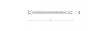 Стяжка кабельна (хомут) біла 4х200 (3,6х200мм) (100шт), фото 2