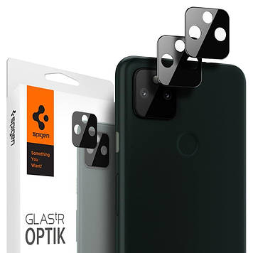 Захисне скло Spigen для камери Pixel 5a (5G) — Optik Lens Protector (2 шт.), Black (AGL02904)