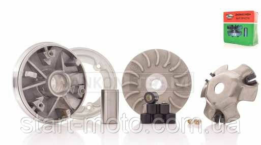 У зборі HONDA LEAD-90 HF05E Варіатор передній 104.5mm + крильчатка + ролики