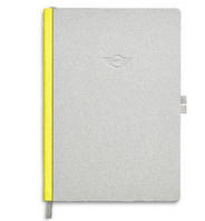 Блокнот с тисненым логотипом MINI Wing Grey/Lemon Лемон, 21,3х15х1,6 см Оригинал 80242445693
