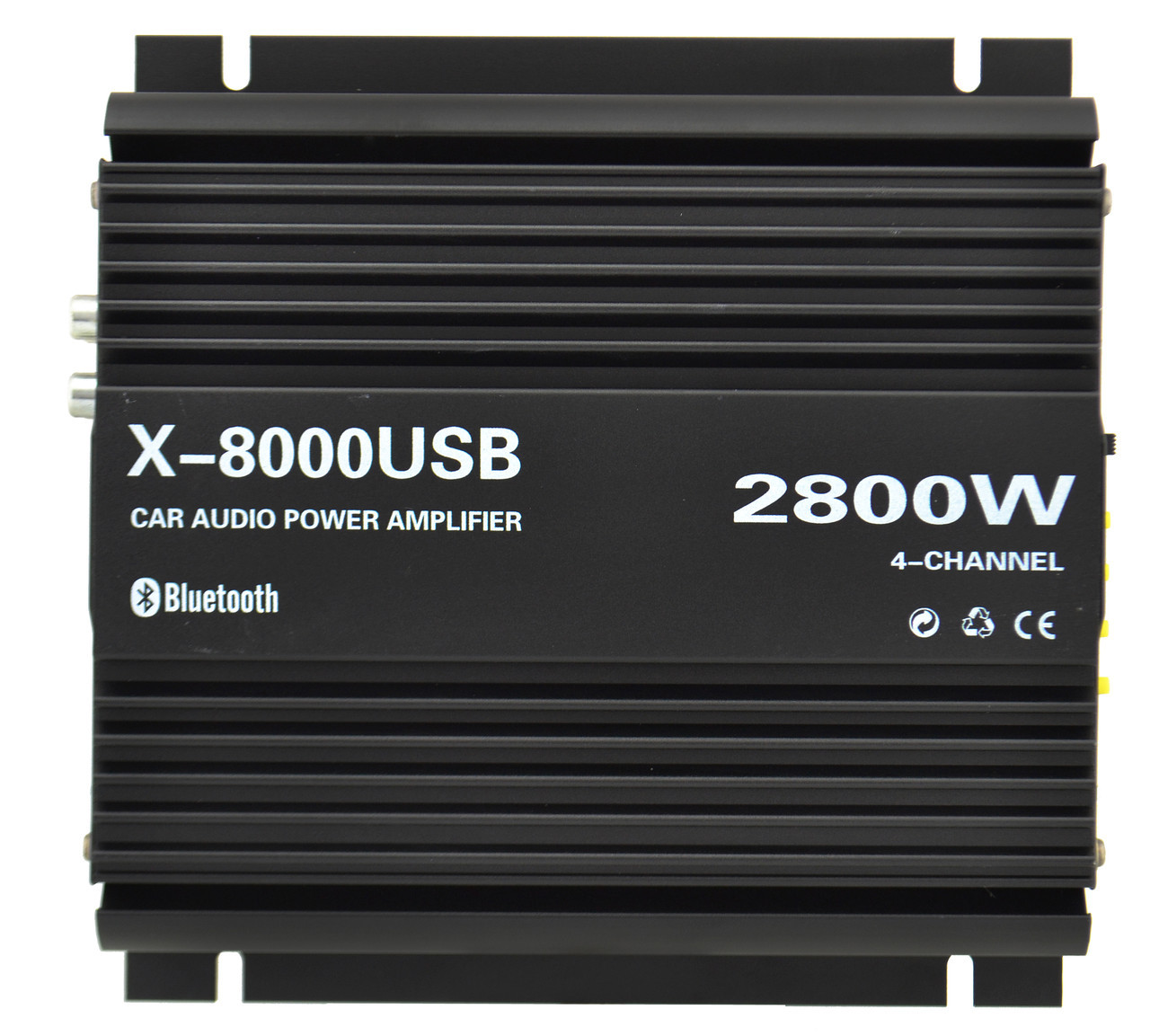 Автомобільний 4-канальний підсилювач звуку X-8000USB Bluetooth 2800W Black (4835)