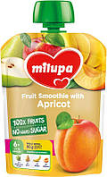 Дитяче пюре Milupa пауч Яблуко, груша, банан і абрикос 80 г (bc-345036)
