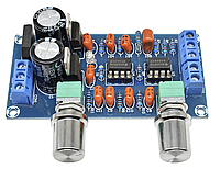 Фильтр НЧ для сабвуфера NE5532 DC 9-15В плата