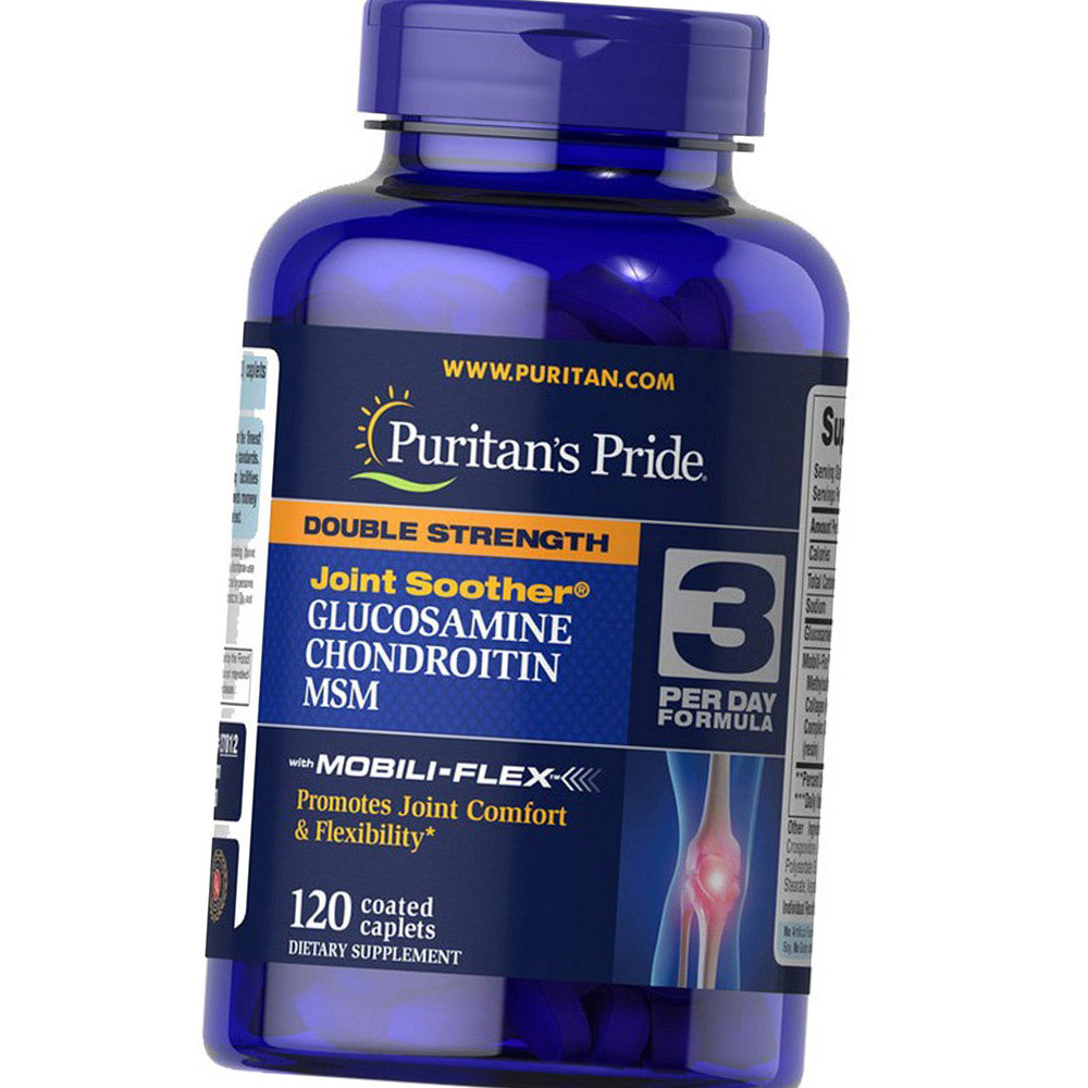 Puritan's Pride Double Strength Glucosamine, Chondroitin MSM 120 таб