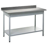 Производственный кухонный стол 500х900 мм СВ-4, металлический кухонный стол с полкой, стальной стол