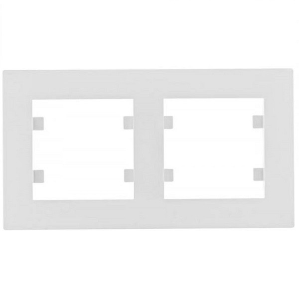 Рамка 2-містна біла Intense Lumina-2 Hager WL5720