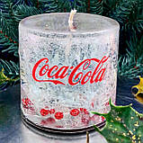 Декоративна гелева свічка Чародійка 9502 циліндр з логотипом корпоративний сувенір, фото 4