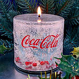 Декоративна гелева свічка Чародійка 9502 циліндр з логотипом корпоративний сувенір, фото 3