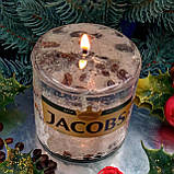 Декоративна гелева свічка Чародійка 9502 циліндр з логотипом корпоративний сувенір, фото 2