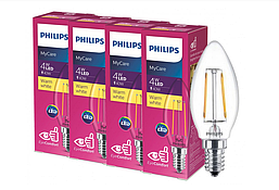 Свічка Лампа світлодіодна Philips Filament LED Classic 4-40 Вт B35 E14 830 CL NDAPR