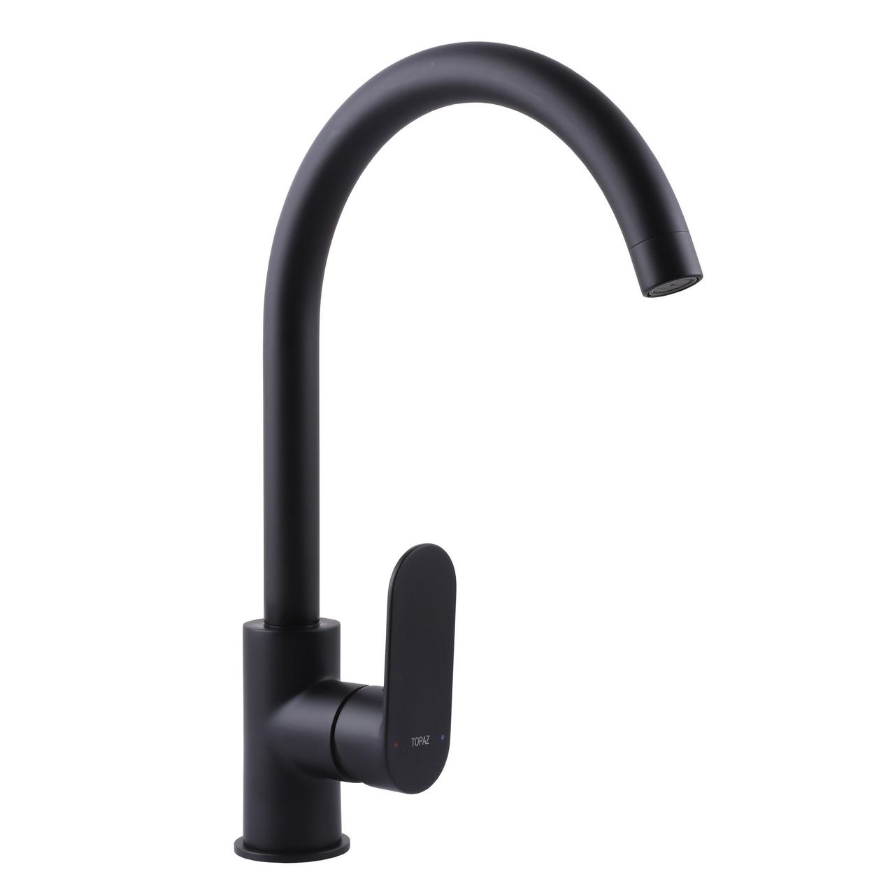 Кухонний змішувач TOPAZ BARTS TB 07403-H36-BL чорного кольору