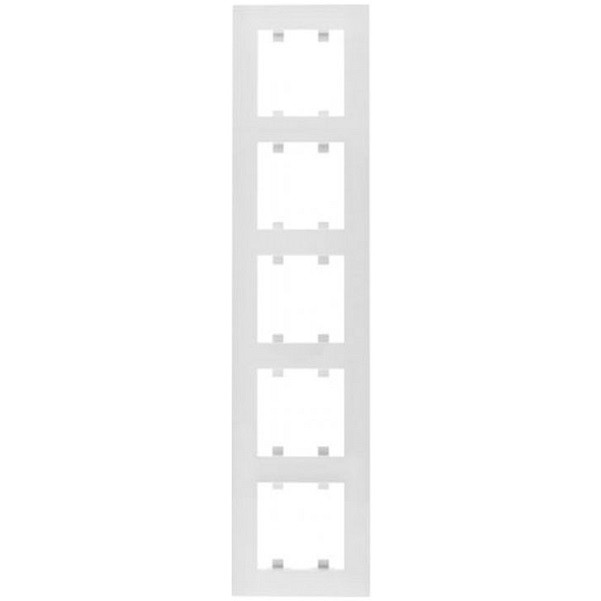 Рамка 5-містна вертикальна біла Intense Lumina-2 Hager WL5650