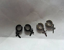 Сережки-обманки(без проколу) з нержавіючої сталі з шипами в стилі панк 2шт