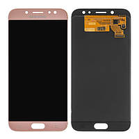Дисплей (екран) Samsung Galaxy J7 2017 J730F з тачскріном (рожевий OLED Big LCD)